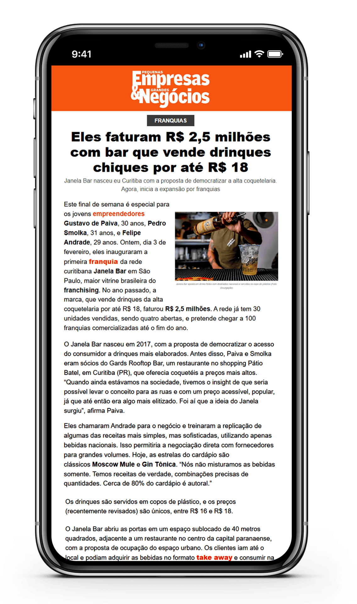 Reportagem da PEGN sobre o Janela Bar